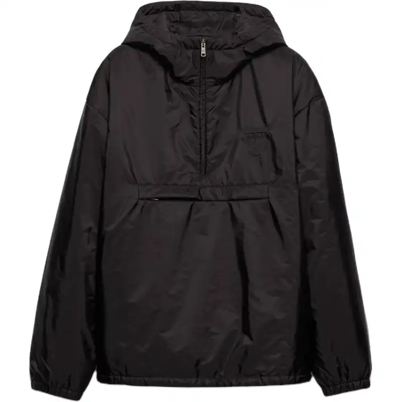 Prada triangle-logo hooded jacket