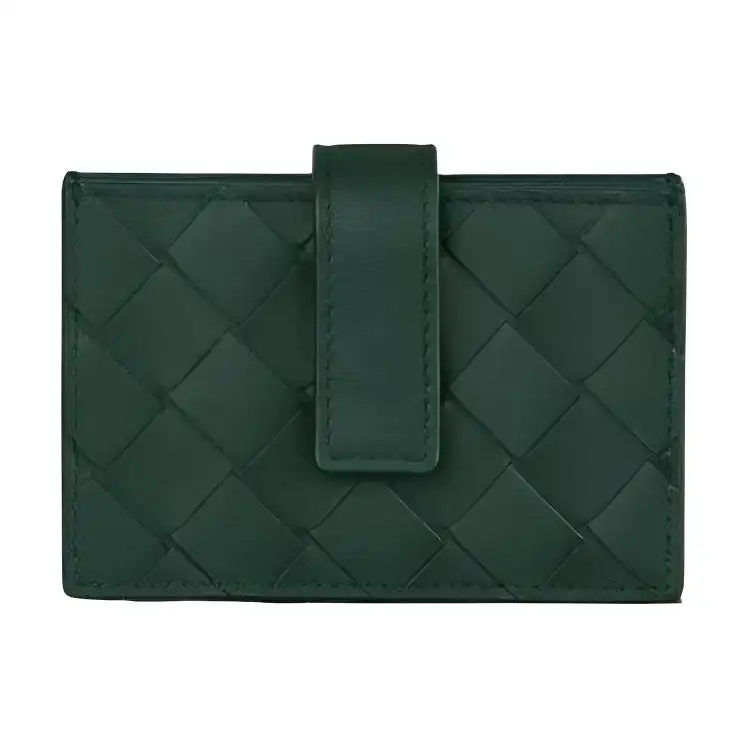 Bottega Veneta Calfskin Card Holder Men's Pine Green
