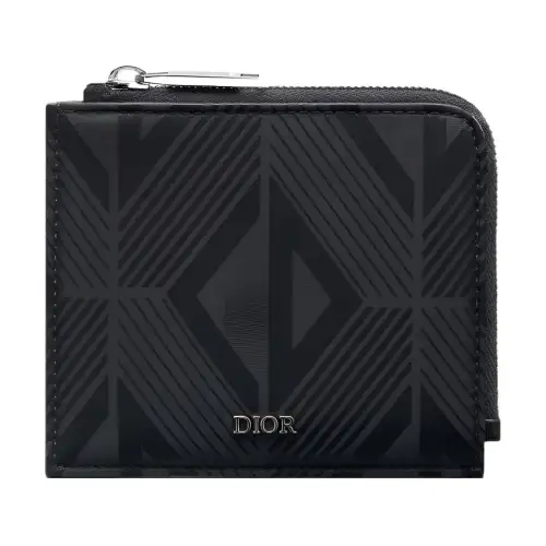DIOR Leather Wallet Men's Black