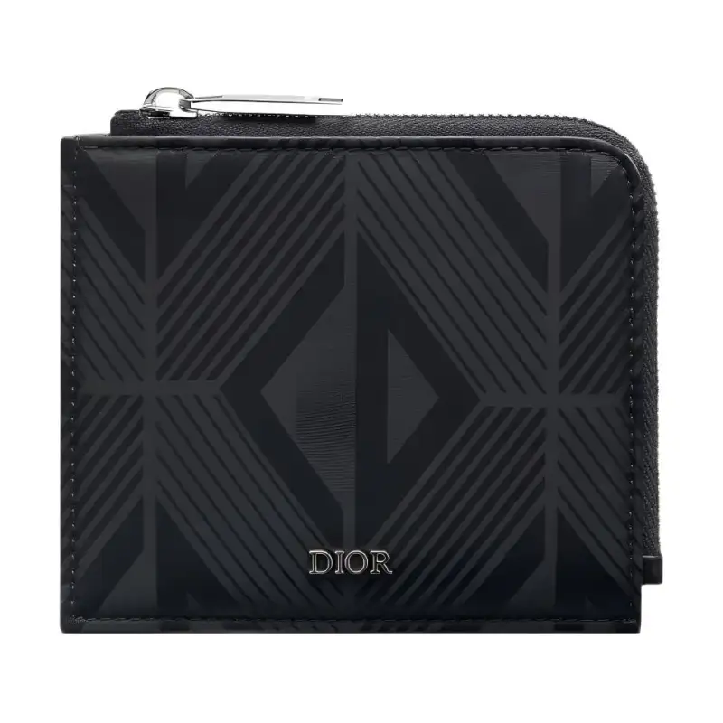 DIOR Leather Wallet Men's Black