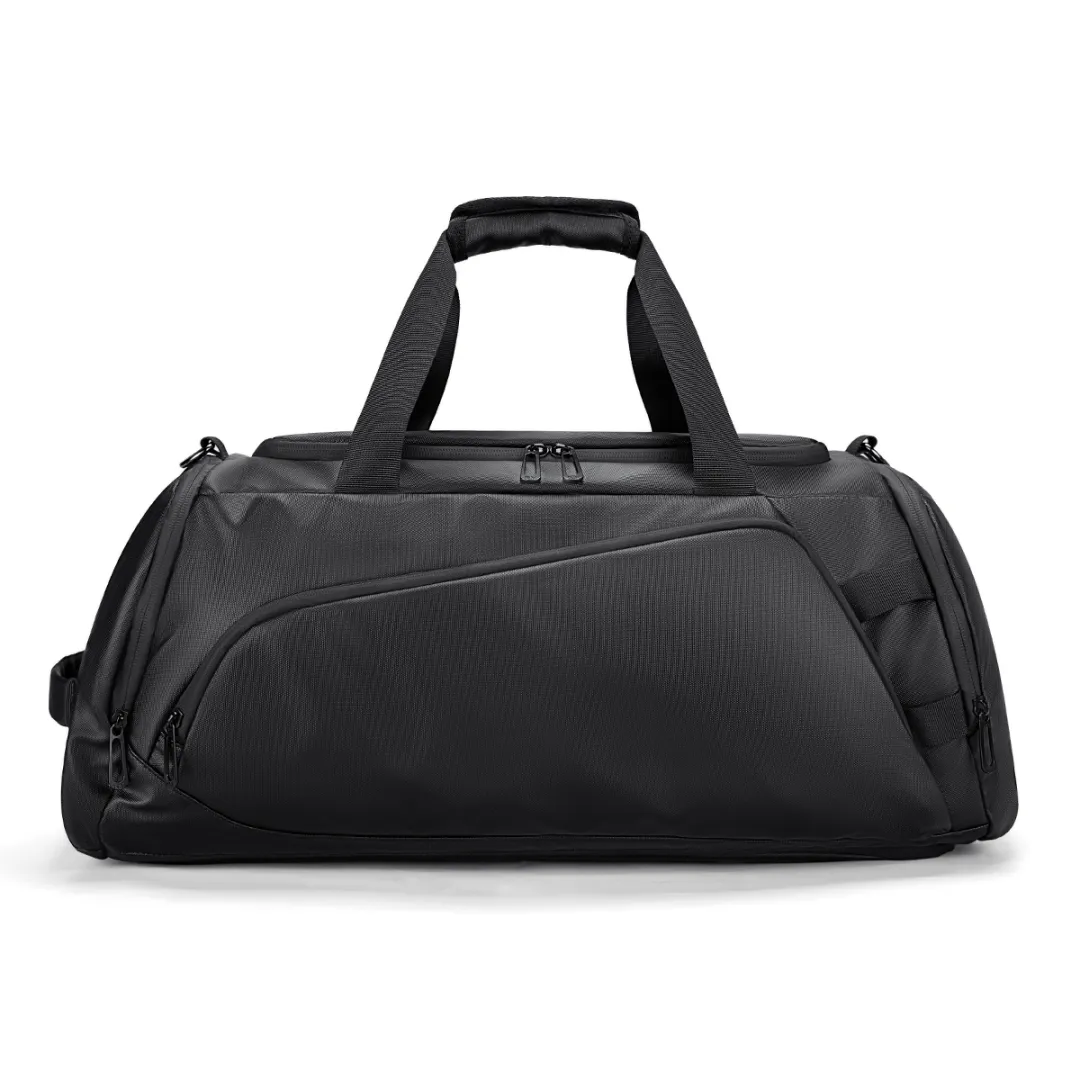 ReeYee Oxford Portable Crossbody Double Shoulder Travel Bag, Gym Bag Large Men's Black/Army Green