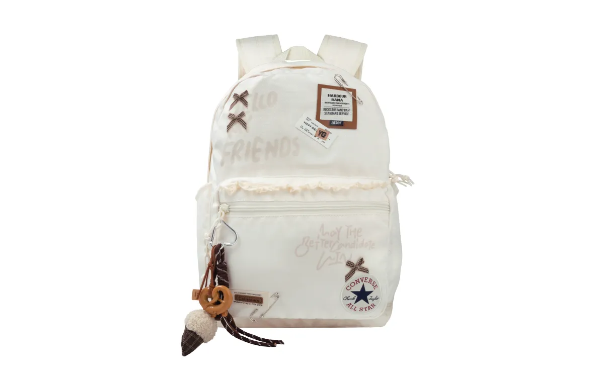 Converse Polyester Sweet Fun Messenger Backpack Regular Unisex White