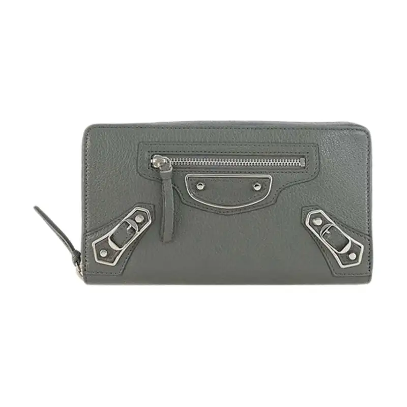 Balenciaga Sheepskin Wallet Women's Gray