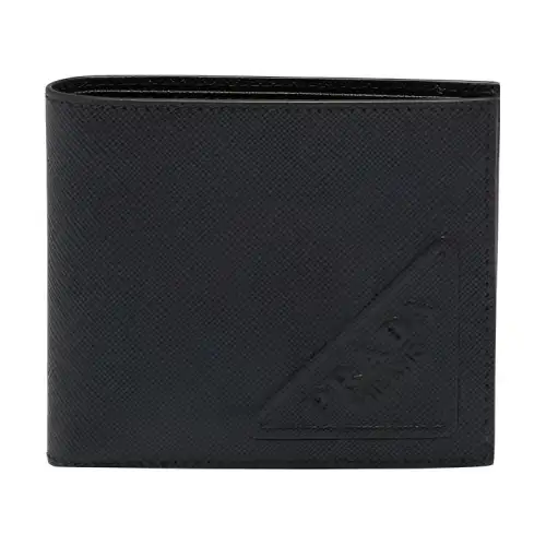 PRADA Saffiano Leather Wallet Men's Black