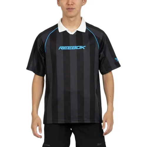 Reebok Polo Shirts Men's Black Lapel Moderate Other