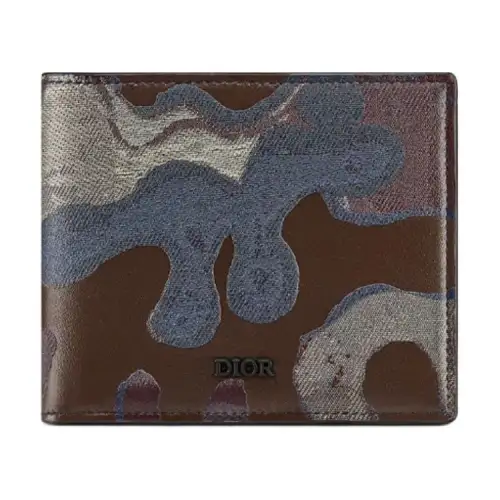 DIOR Smooth Cow Leather Wallet Men's Brown
