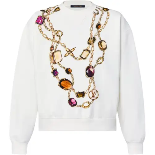 LOUIS VUITTON Necklace Print Sweater