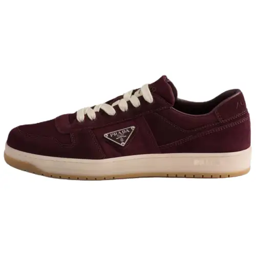 PRADA Downtown Re Nylon Low top Skateboard Shoes Men's Dark Red