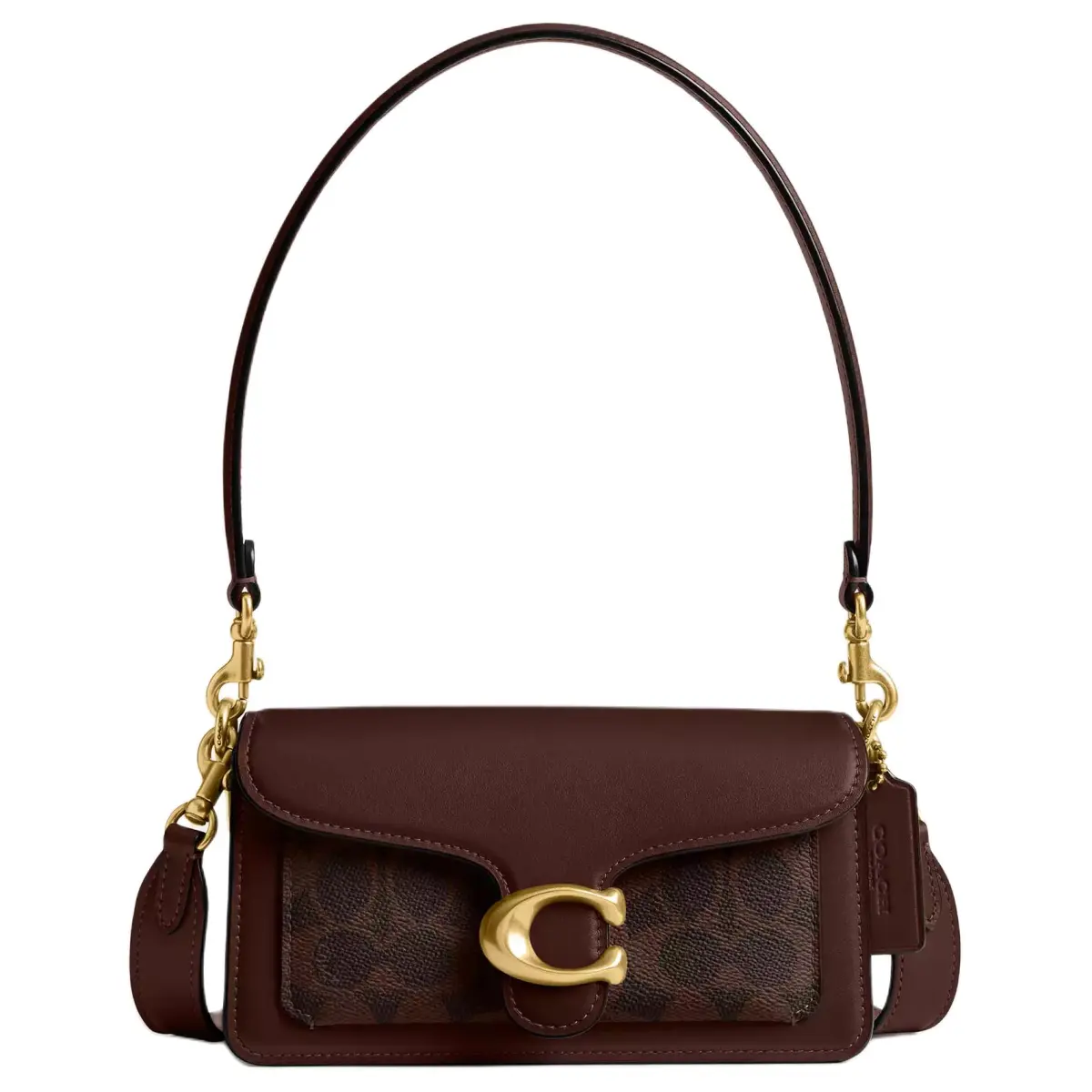 COACH Tabby Coated Canvas With Calfskin Crossbody Bag, Shoulder Bag Small Women's Maple