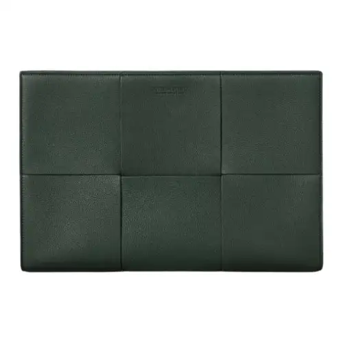 Bottega Veneta Sheepskin Clutch Men's Dark Green