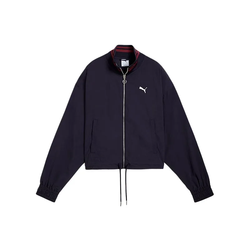 PUMA Jackets Women's Marine Blue Stand Collar Moderate Other
