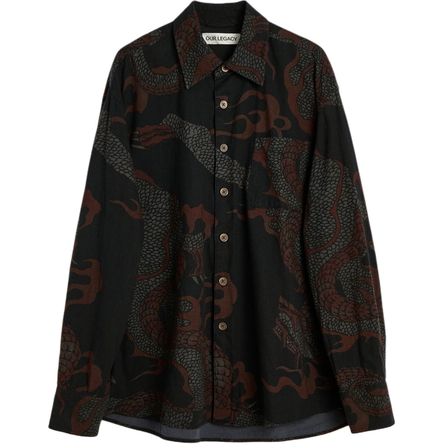 Мужская рубашка OUR LEGACY FW25 (серо-коричневая)