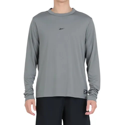 Reebok T Shirts Men's Gray Crew Neck Moderate