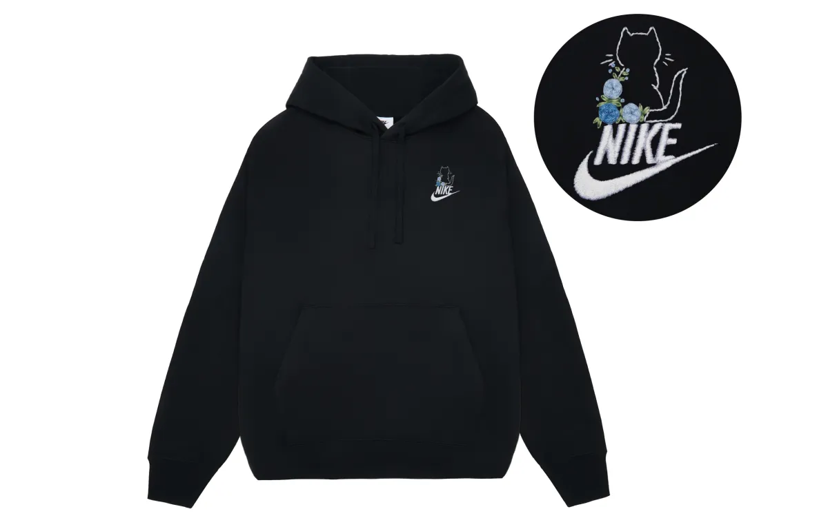 Nike Sweatshirts Unisex Black Hooded (Non-detachable) Moderate