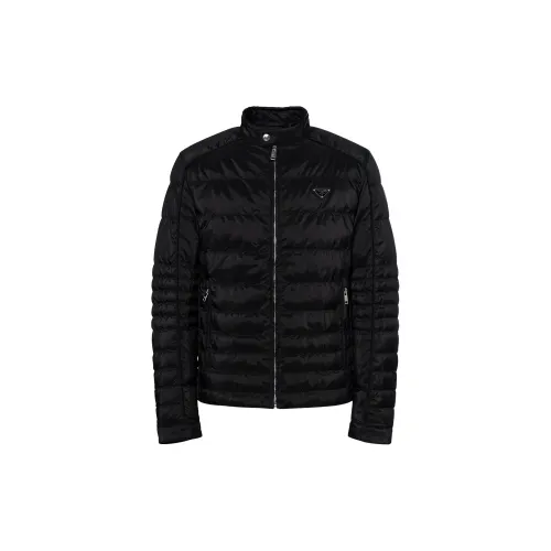 Prada 2010s logo-plaque padded jacket
