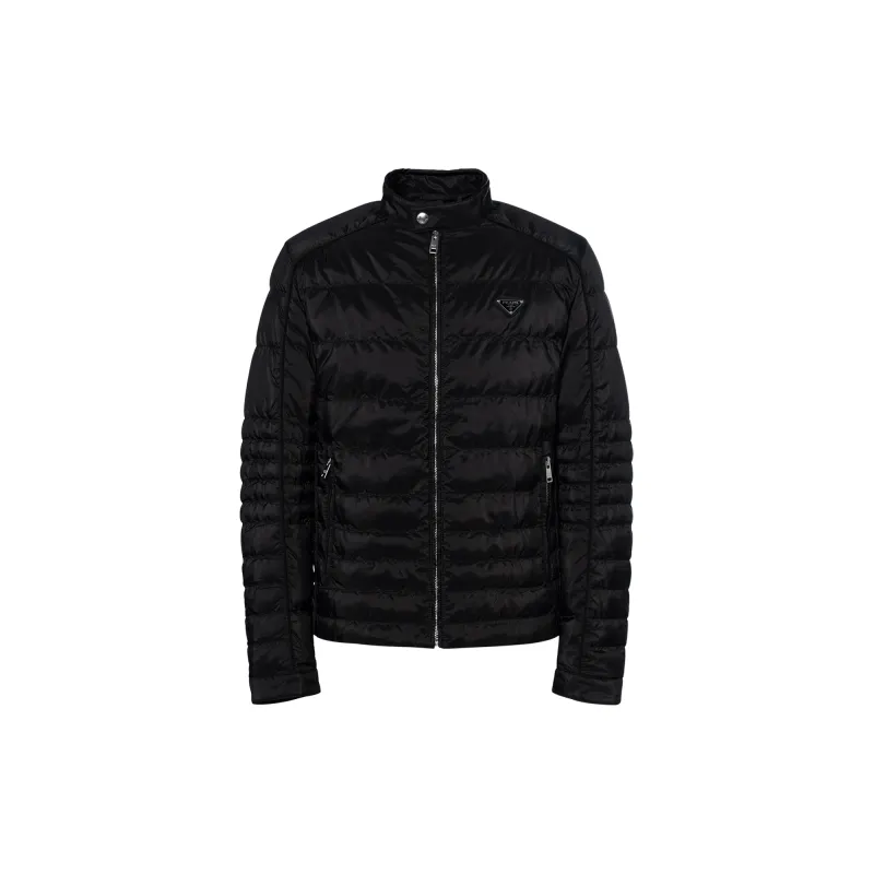 Prada 2010s logo-plaque padded jacket