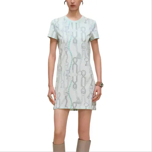HERMES FW25 Short Sleeved Dress Women's