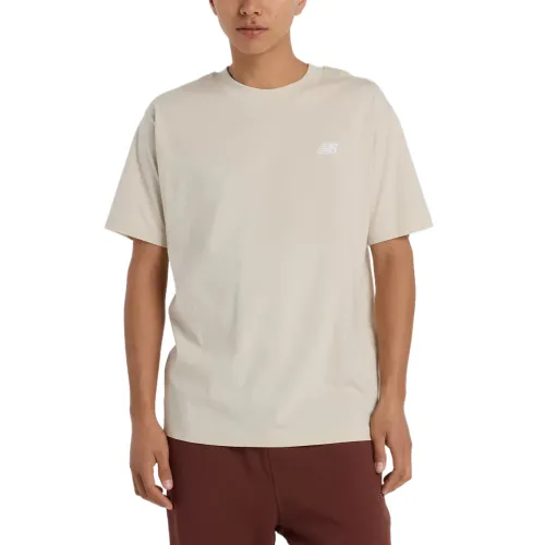 New Balance T Shirts Men's Beige Crew Neck