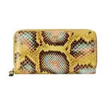 GUCCI Python Skin Wallet Women's Yellow