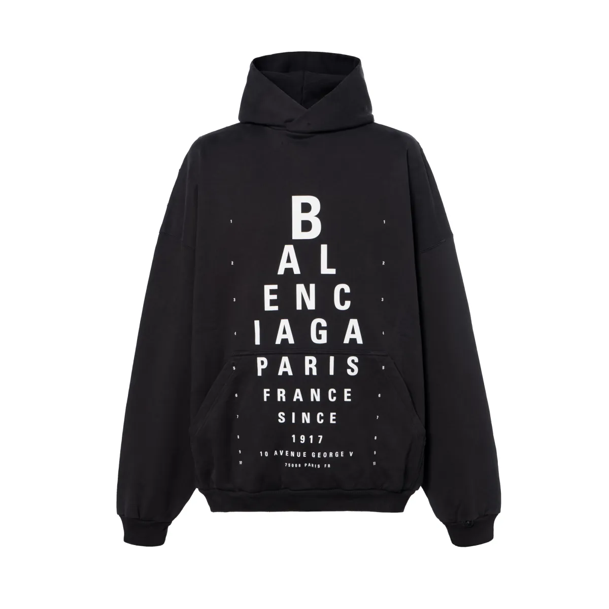 Balenciaga Optical eye-chart print hoodie