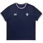 Li Ning T Shirts Women's Dark Marine Blue Crew Neck Moderate Straight Fit