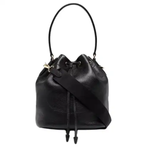 PRADA Leather Shoulder Bag Women's Black