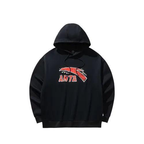 ANTA Sweatshirts Unisex Basic Black 2 Hooded Moderate
