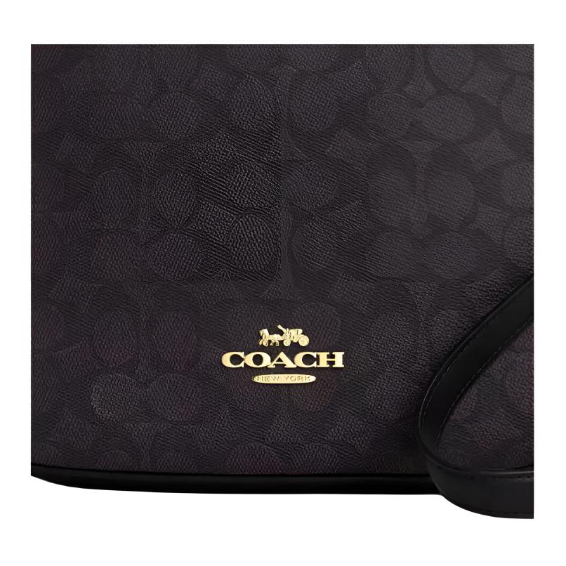Женская сумка COACH Ellie 27 (черно-красная) — фото 4