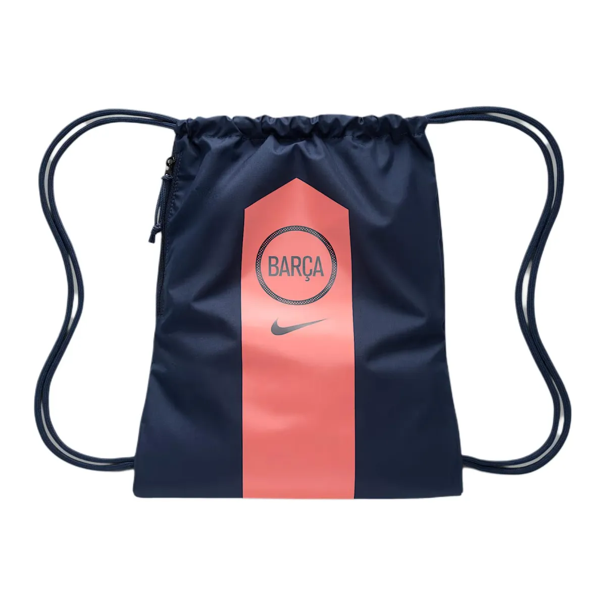 Nike Heritage Polyester Backpack Regular Unisex Midnight Marine Blue With Bright Mango