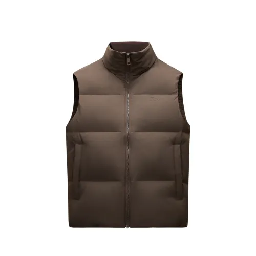 ANTA Down Vests Women's Rattan Brown 2 Stand Collar Moderate