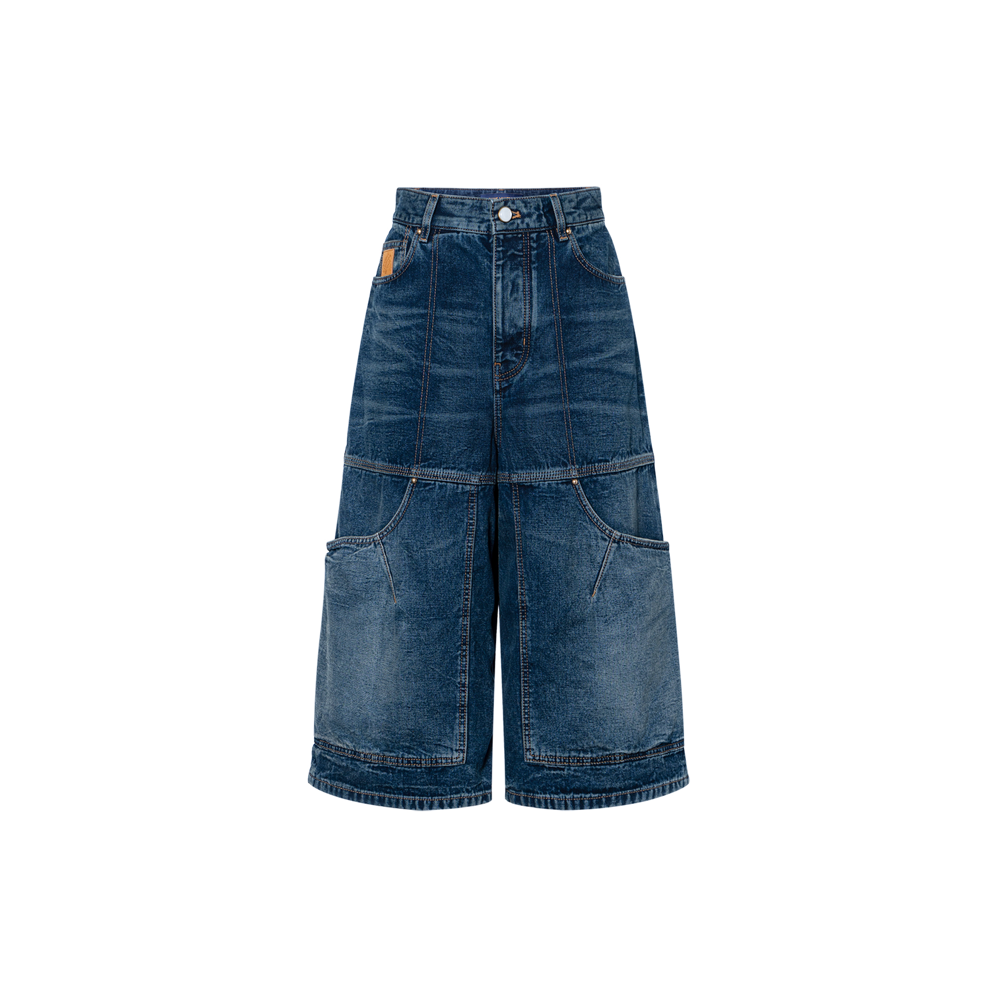 Мужские шорты Louis Vuitton x Nigo Denim Shorts (голубые)