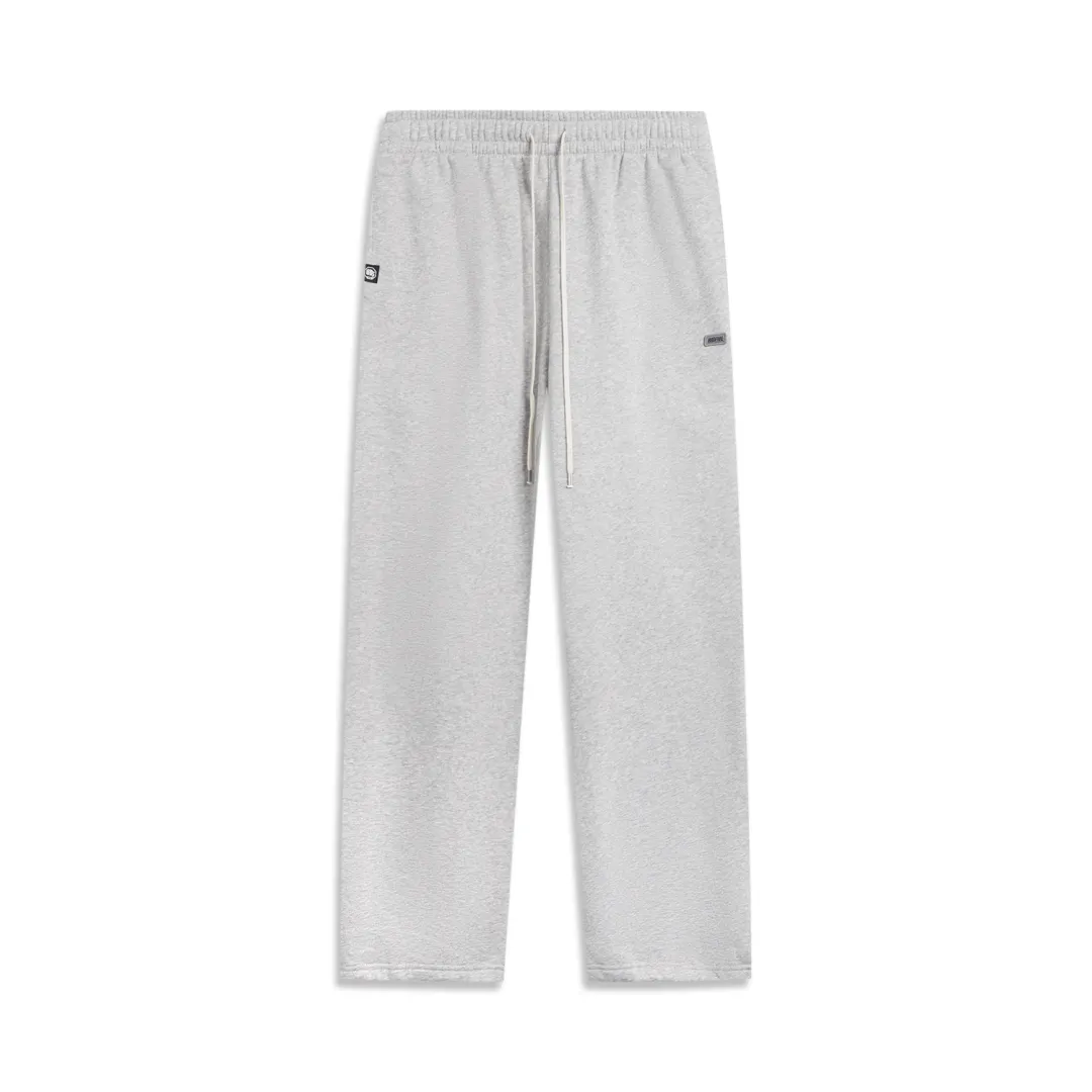 Li Ning Loose Fit, Stylish, Versatile, Casual, Fleece Lined, Warm, Letter Stitching Knitted Sweatpants Men's
