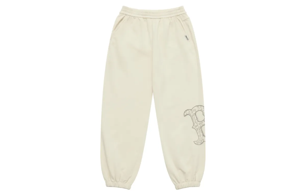 MLB Boston Red Sox Basic Collection 25FW Knitted Sweatpants Unisex Standard Ivory