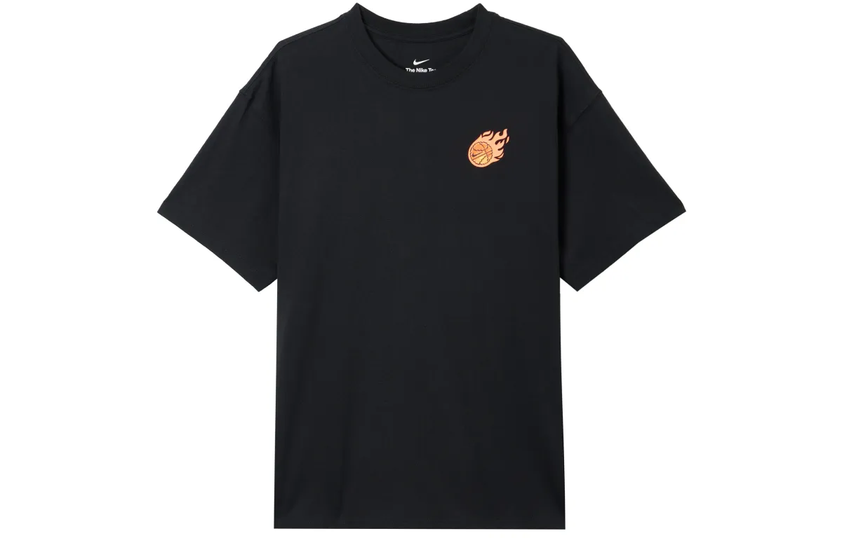 Nike T-Shirts Men's Black Crew Neck Moderate