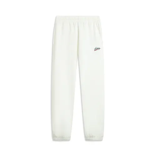Li Ning Sports Life Collection Fleece Lined Thermal Loose Fit Letter Embroidery Sports Fashion Versatile Casual