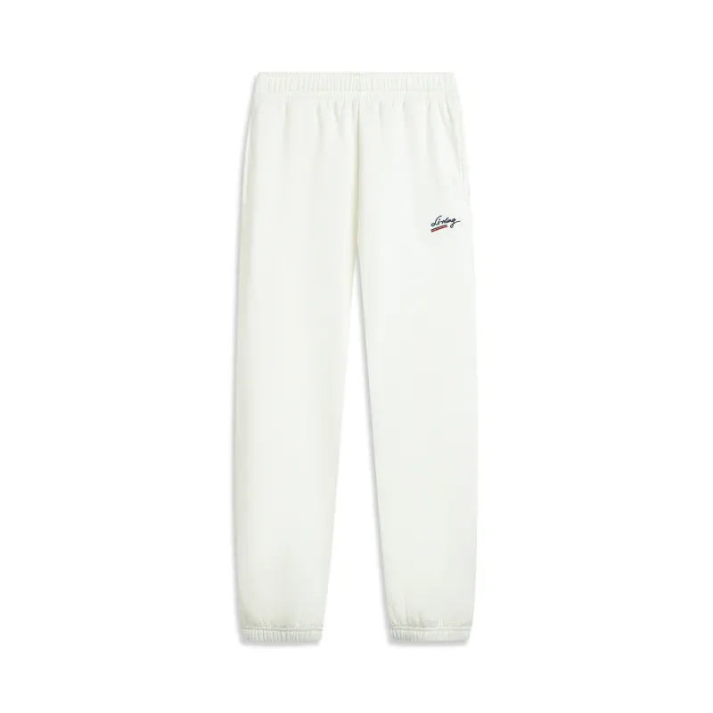 Li Ning Sports Life Collection Fleece Lined Thermal Loose Fit Letter Embroidery Sports Fashion Versatile Casual