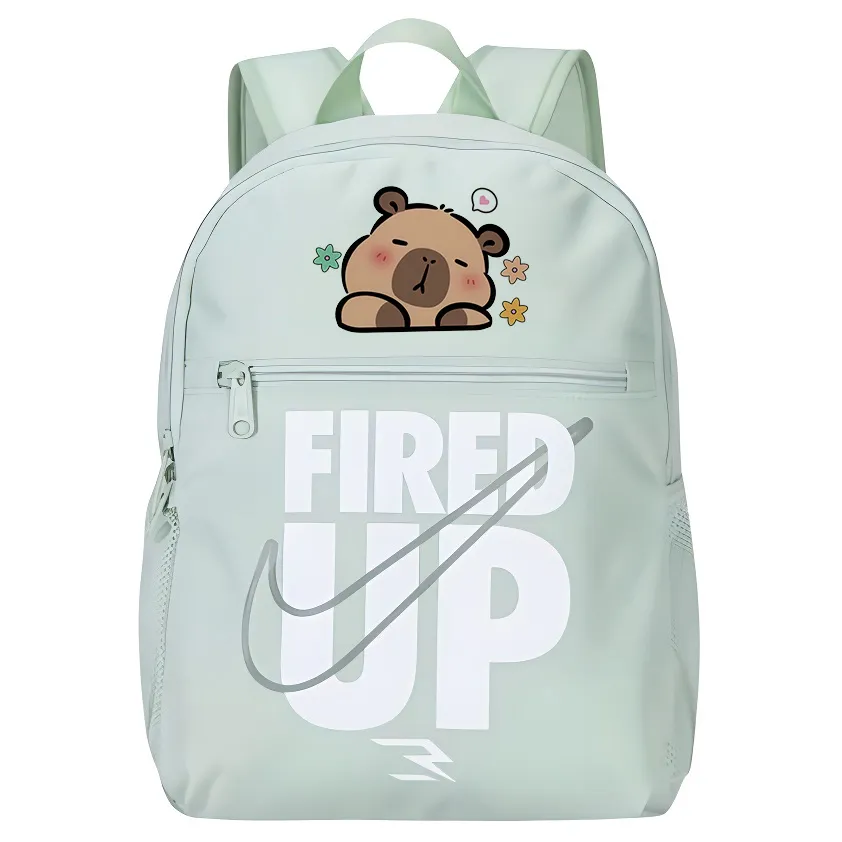 Nike Polyester Backpack Unisex Off Green
