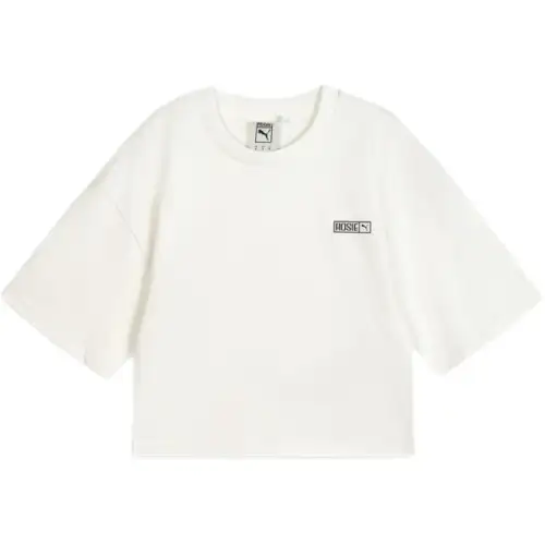 Puma x Rosé logo-detail cropped T-shirt