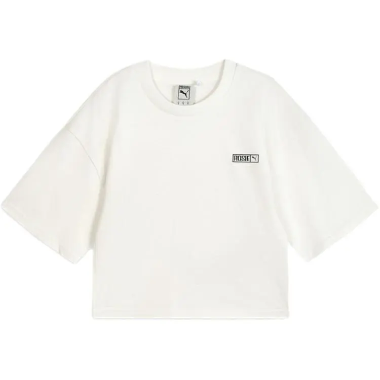 Puma x Rosé logo-detail cropped T-shirt