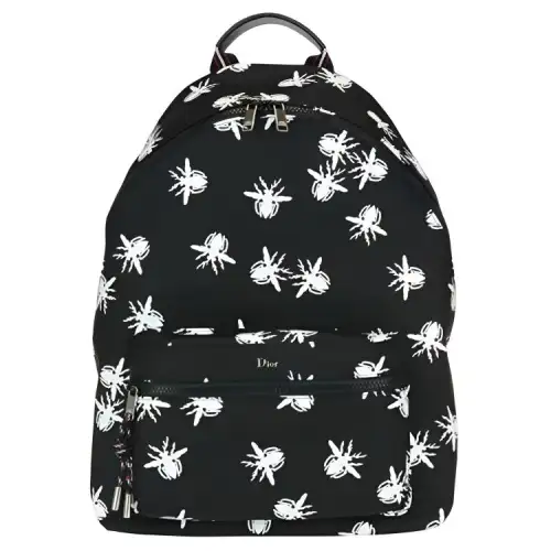 DIOR Nylon Backpack Regular Unisex Black/White