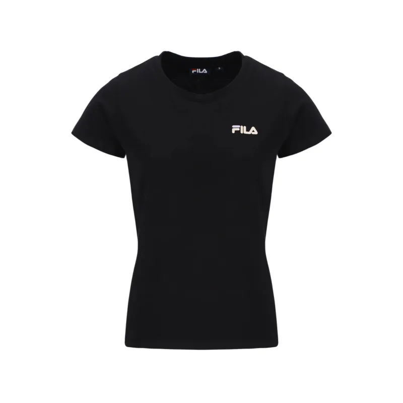 FILA T Shirts Women's Black Crew Neck Moderate