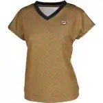 FILA Tennis Tops Women's Mustard Crew Neck