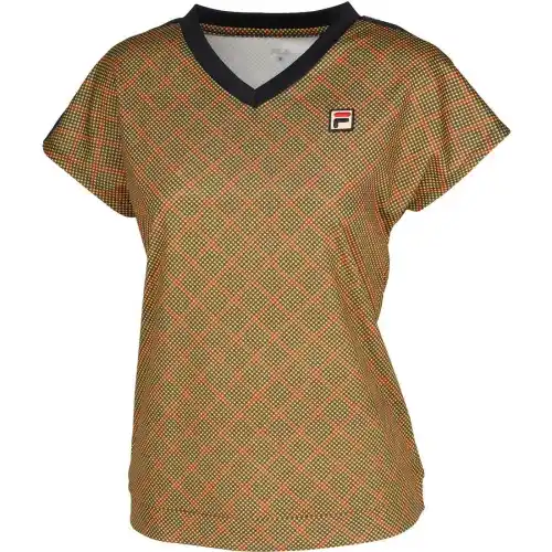 FILA Tennis Tops Women's Mustard Crew Neck