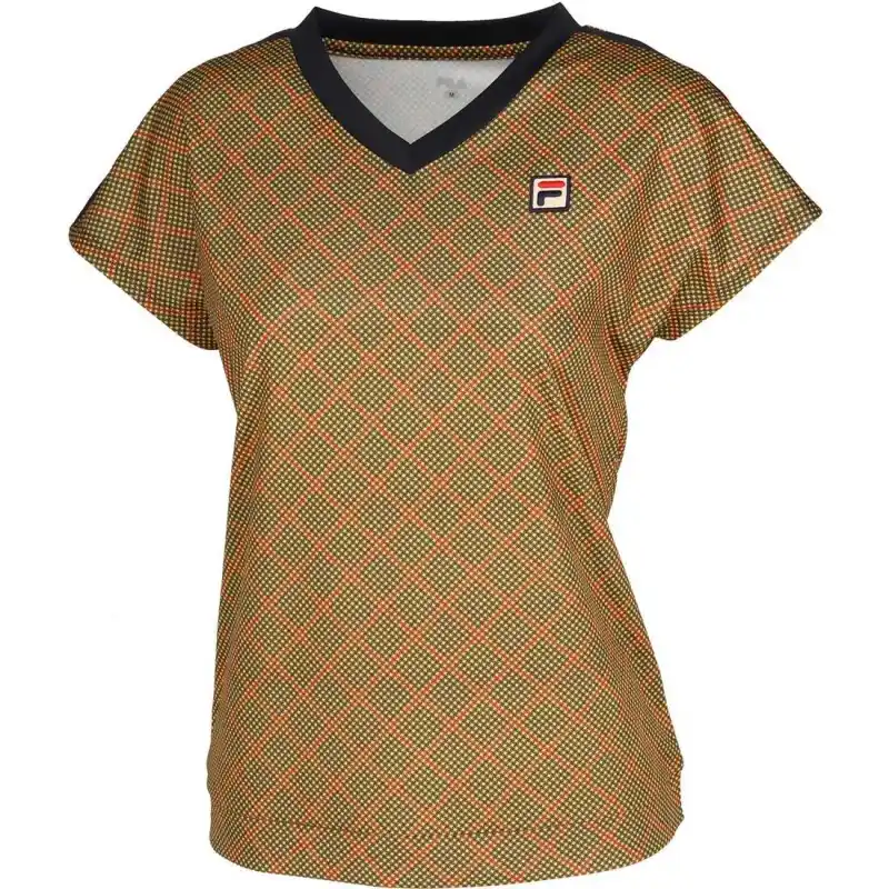 FILA Tennis Tops Women's Mustard Crew Neck