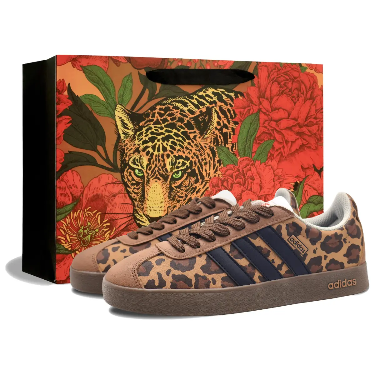 Adidas VL COURT 2.0 Havana Abrasion Resistant Slip Resistant Low top German Army Trainers Unisex