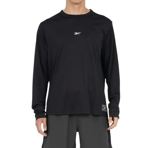 Reebok T Shirts Men's Black Crew Neck Moderate