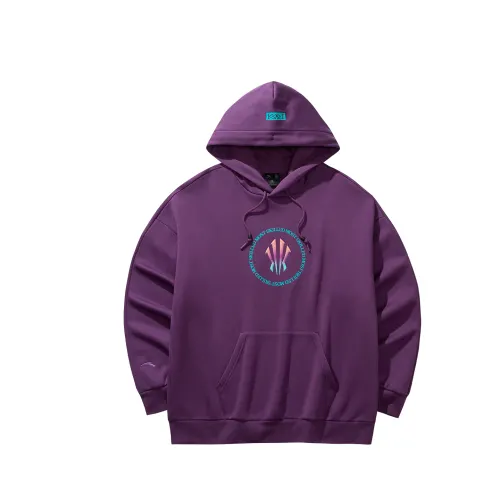 ANTA Sweatshirts Unisex Purple Sand Color 2 Hooded Moderate