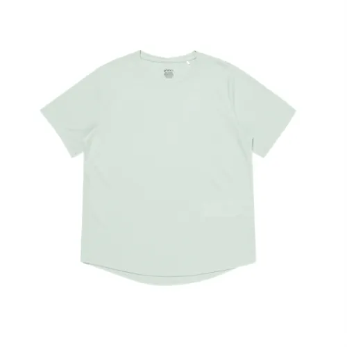 ASICS T Shirts Women's Cyan Crew Neck Moderate