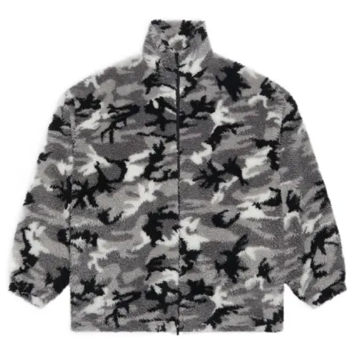 Balenciaga Camo Zip Up Fleece Jacket Jacket