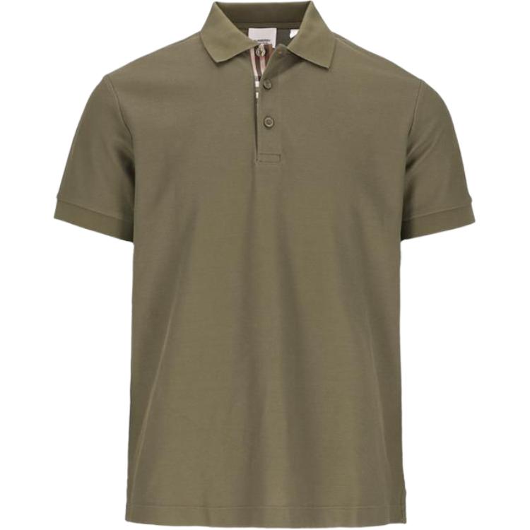 Мужская футболка Burberry SS24 Polo (зеленая)